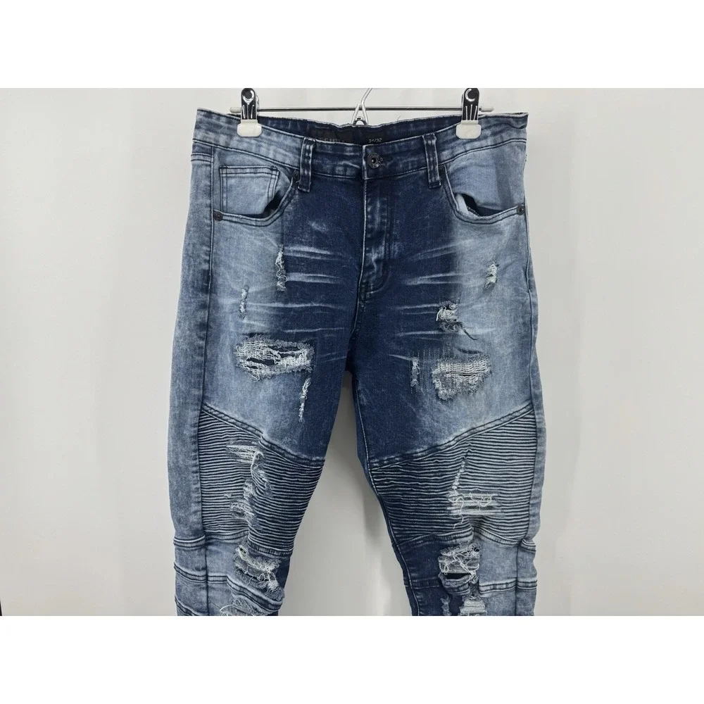 Decibel Moto Jeans Distressed Men 34x32